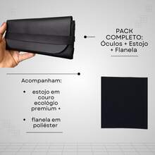 Premium Men's And Women's Square Retro Modern Sunglasses With Comfortable Spring-Loaded Temples And Cosmetic Lenses With UV400 Protection. - màu đen - Xem 3