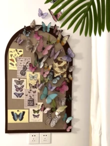 108pcs/Set Colorful 3D PVC Butterfly Decorative Stickers, Suitable For Packaging, Decoration, Selfie, Live Streaming Background, DIY Jewelry Hanging Decor. Wall Decor For Bedroom, Living Room, Home, Dining Room, Hotel, Wedding, Holiday Gifts, Birthday, Graduation, Personal Stickers, School Decor, Dorm Decor, Home Decor, Room Decor, School Supplies - Multicolor - View 8