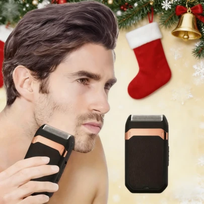 1pc Multi-Function Electric Shaver, Rechargeable Men's Beard Trimmer, Men's Electric Shaver, Pop-Up Trimmer, Suitable For Head And Facial Hair Grooming, Comes With Brush, Home Salon For Men, High-Quality Gift Choice