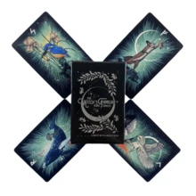 The Witch's Familiar Runic Oracle Card Fate Divination Prophecy Board Tarot Deck Card Family Party Playing Game - Black - View 2