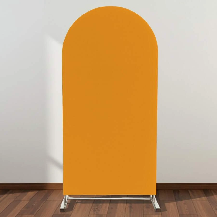 Uma Capa Para Painel Romano Picolé Tecido Em Malha Gel Cor Única Decoração Festa Evento 2,0m X 1,0m - Amarelo mostarda - Visão 1