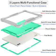 HUASEMI New Shock-Proof Protective Case For Samsung SamTab A9 Plus 11-Inch Tablet - Mint Green - View 9