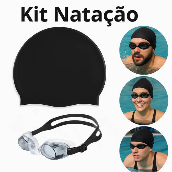 Kit De Natacao Com Oculos E Touca Para Piscina Adulto Para Treino Lazer Aula De Natacao Confortavel Ajuste Seguro E Protecao Para Os Olhos