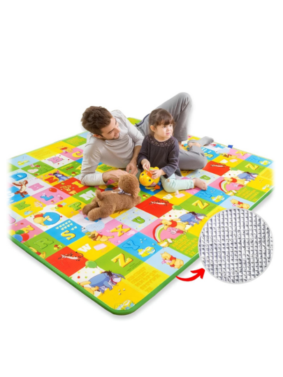 TAPETE DE ATIVIDADES TÉRMICO 90 x 120 EXTRA GRANDE EMBORRACHADO DOBRÁVEL GINÁSIO BEBÊ INTERATIVO INFANTIL MENINA MENINO