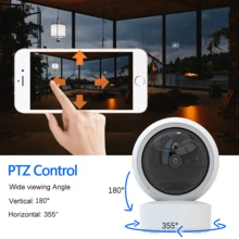 智能 4MP 1440P 室內 WiFi PTZ 攝影機 USB 供電，適用寵物監控/長輩照護，具備動態偵測、自動追蹤、雙向語音、紅外線夜視、355° PTZ 功能，24 小時監控，適合居家安全及其他場合 - 白色 - 查看 9