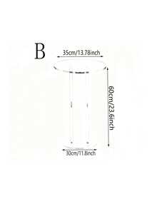 一套亚克力咖啡桌，易于组装，可拆卸沙发边桌，适用于卧室、客厅、咖啡厅 - 彩色 - 查看 7