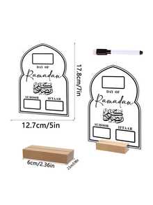 Ramadan Countdown Acrylic Calendar, Comes With Marker Pen, Ramadan Home Decor, Eid Al-Fitr Table Decor, DIY 30-Day Countdown Calendar (2026), Ramadan Gift