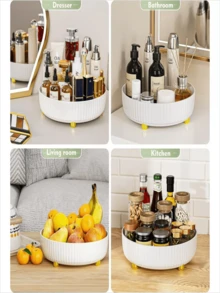 Organizador De Maquillaje De Carrusel 360 ° Cosméticos - Blanco - Ver 8