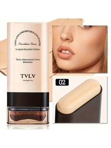 1pc Eraser Foundation Stick With Brush Coverage Moisturizing Even Skin Tone Face Concealer Long-Lasting Non-Oxidizing Makeup Face Beauty Makeup Cosmetics - 多色的 - 查看 10