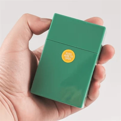 20支装防水塑料香烟盒，男士便携式香烟盒，多种颜色可选