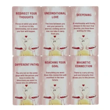 Love Message Oracle Cards Fortune-Telling Tarot Divination Edition Creativity Board Game Deck Leave Your Fears Behind - Pink - View 6