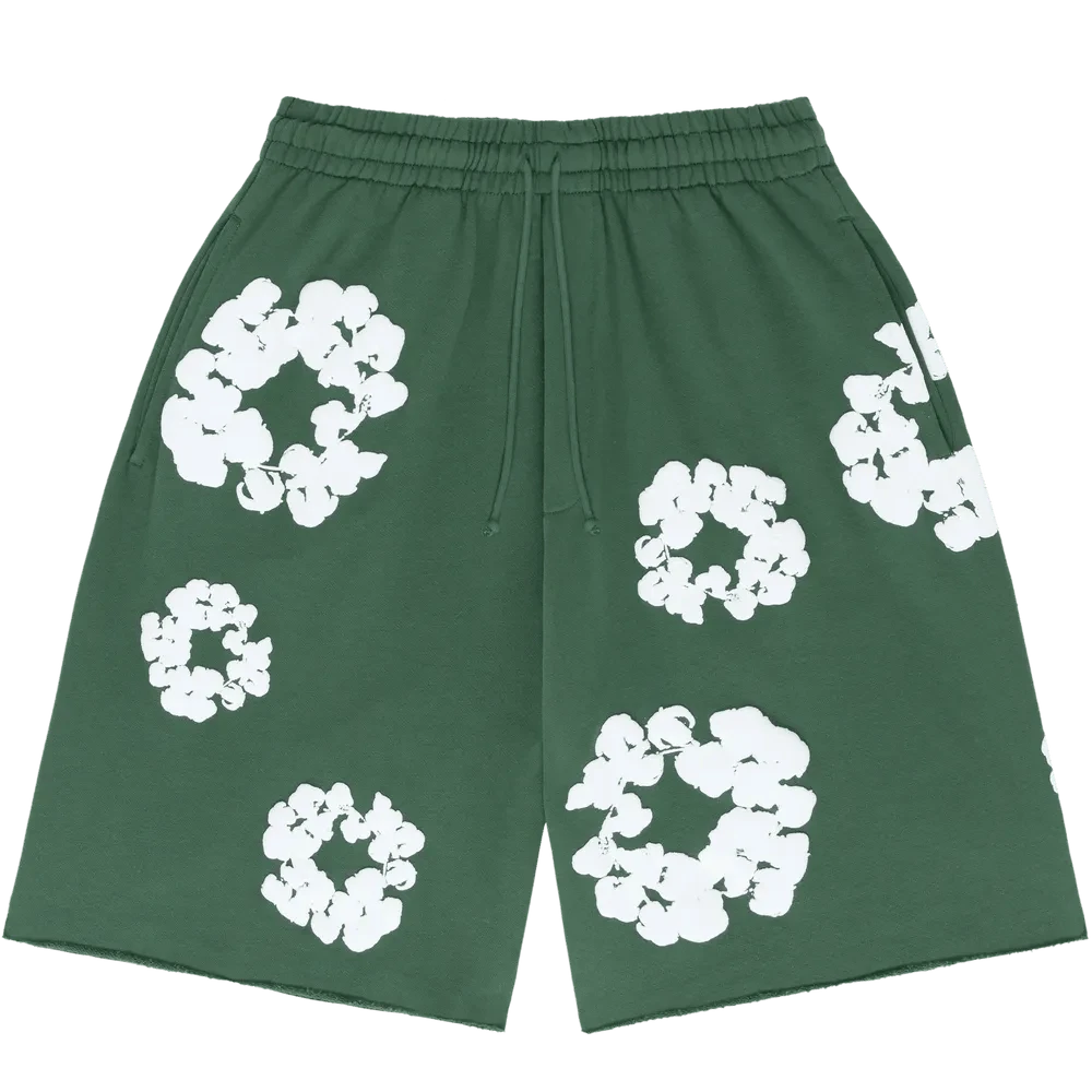 Denim Tears 'Sweatpants 'The Cotton Wreath' Pants Graphic And Drawstring For Unisex Adult - SOLE SERIOUSS, Women's Casual Drawstring With Modern Men Breathable Technology, Versatile Street Style Joggers Suitable For Streetwear, Casual Daily Wear, Weekend Outings, Music Festivals, Social Gatherings And More, Making It A Great Gift For Boyfriends Or Husbands.Sweatpants Sweats Wide For Men Sweat Pants Baggy Sweatpants - Green - View 1