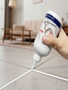 JAYSUING 260ml Ceramic Tile Grout - Repair Cracks Filler, Waterproof Mildew-Resistant White Grout For Kitchen & Bathroom, Tile Grout For Wall, Waterproof Mildew-Resistant, Tile Filler, Suitable For Tile, Wood, Sink, Bathroom - No Bleach Needed - White