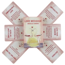 Love Message Oracle Cards Fortune-Telling Tarot Divination Edition Creativity Board Game Deck Leave Your Fears Behind - Pink - View 4