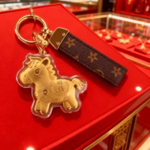 1pc Chinese New Year Horse Theme Keychain/Phone Strap/Bag Charm, Designs Include "Overnight Wealth", "Instant Riches", "Immediate Prosperity"; Keychain, New Year Gift, Gift For Relatives, Close Friends, And Back To School - Multicolor - View 5