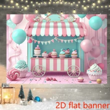 Phông nền trang trí 2D phẳng cho tiệc sinh nhật tại cửa hàng kẹo - Nền hồng, kẹo mút ngon, cờ kem, bóng bay, phông nền chụp ảnh ngày Quốc khánh, đồ dùng tráng miệng trên bàn, biểu ngữ trang trí, phông nền studio chụp ảnh, vật dụng trang trí, đồ dùng tiệc tùng, đồ dùng sinh nhật, đồ trang trí. - 1 - Xem 6