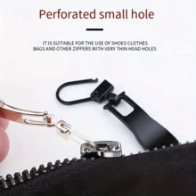 Wellenförmige abnehmbare Metallreißverschlusszipper, Ersatz-Reißverschlussgleiter für Taschen, Schuhe, Kleidung, DIY Nähzubehör - Verschiedenfarbig - Übersicht 11