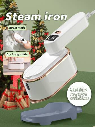 OBOVAY 1pc Portable Handheld Steam Iron, Steam Iron, Hanging Ironing Machine, 1400W High Power, Strong Steam Pressure, Quickly Removes Wrinkles From Clothes, High Temperature Steam And High Temperature Heating Soleplate 2-In-1