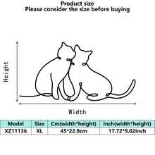 Tượng mèo treo tường bằng kim loại phong cách Art Deco - 1 tác phẩm nghệ thuật hình mèo tuyến tính, hình bóng mèo duyên dáng, trang trí tường trong nhà và ngoài trời trang nhã, món quà tân gia lý tưởng. - Nhiều màu - Xem 17