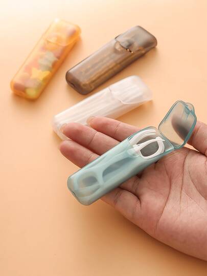 1 Multi-Color Multifunctional Portable Travel Storage Box - Portable Travel Storage Box, Multifunctional Accessory Storage Box, Toothpick Storage Box, Toothpick Box, Cleaning Swab Box, Compact Design, Multifunctional (Bottle Opener/Needle, Etc.)