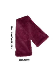 1pc Women's Fluffy Warm Shawl, Elegant Fashion Versatile Scarf, Great For Photos For Dress