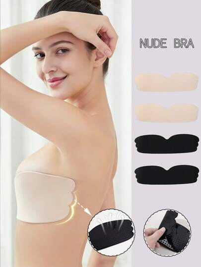 1 Piece Of Women's Adhesive One-Piece Bra, Adhesive Bra With Reusable Instant Lifting Pad. Please Pay Attention To Distinguish The Product Specifications On The Packaging. The Specific Product Size And Color Are Determined According To The Size Chart. If You Have Any Doubts, Please Do Not Click.