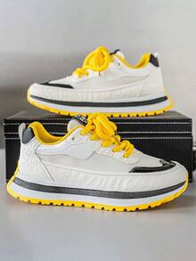 Retro Outdoor Sports Shoes With Comfortable Breathable Memory System, Molded PU Cushioning Base, Inheriting Classic Design Aesthetics - 黃色 - 查看 7