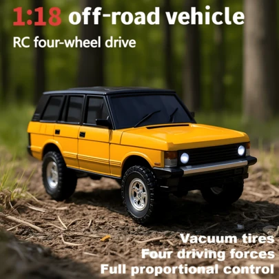 1:18 Scale RC 4WD Off-Road Tracked Truck – 2.4GHz Remote Control All-Terrain Rock Crawler With LED Lights