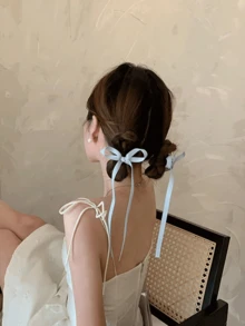 16pcs Colorful Bowknot Hair Clips, Fashionable And Elegant, Cute And Charming. Compact And Portable, These Stylish Hair Accessories For Women Make Great Gifts. Minimalist, Elegant, And Adorable Hair Clips, An Ideal Choice For Valentine's Day. - Multicolor - View 3