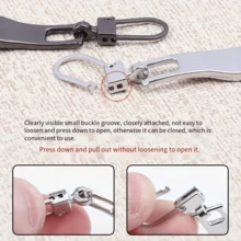 Wellenförmige abnehmbare Metallreißverschlusszipper, Ersatz-Reißverschlussgleiter für Taschen, Schuhe, Kleidung, DIY Nähzubehör - Verschiedenfarbig - Übersicht 8