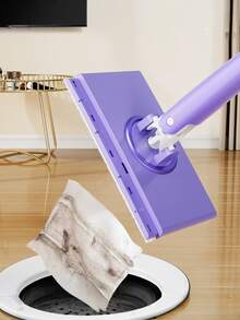 1件装清洁工具自动布夹厕所家用清洁小拖把多功能面巾拖把自动拖把夹适用于客厅/浴室/厨房/卧室