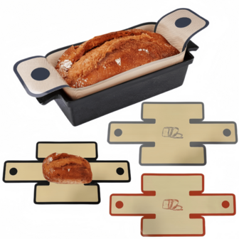 1/2/3 piezas Tapete de Silicona para Hornear - Tapetes Reutilizables y Antiadherentes para Moldes de Pan de 9x5 Pulgadas, Resistente al Calor, Fácil de Limpiar, Esquinas Redondeadas y Compatible - Tapete para Hornear Pan