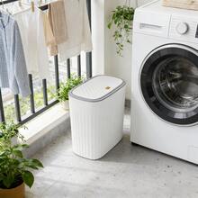 1pc White Trash Can, Lightweight Luxury Bathroom Tissue Box, 26*24cm With Lid, Suitable For Bathroom, Bedroom, Living Room, Office, Graduation Gift, Single Party Gift, Bridesmaid Gift, Father's Day Gift, Halloween Decor, Halloween Gift, Bridesmaid Proposal Gift - Multicolor - View 7