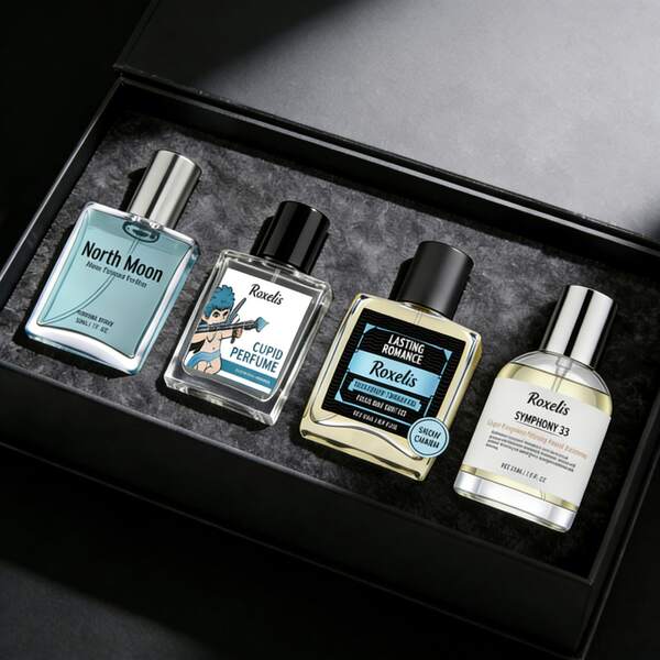 Roxelis Pack de 4 Perfumes en Spray para Hombre - Fragancia Suave y Ligera, Portátil, de Larga Duración, con 4 Aromas Diferentes - Ideal para Regalos, Citas, Vida Diaria y Fiestas,regalos para hombres y mujeres adecuados para San Valentín, Año Nuevo, cumpleaños, bodas y fiestas,perfumes de mujer,perfume de hombre,ofertas,maquillaje,Envío Gratis