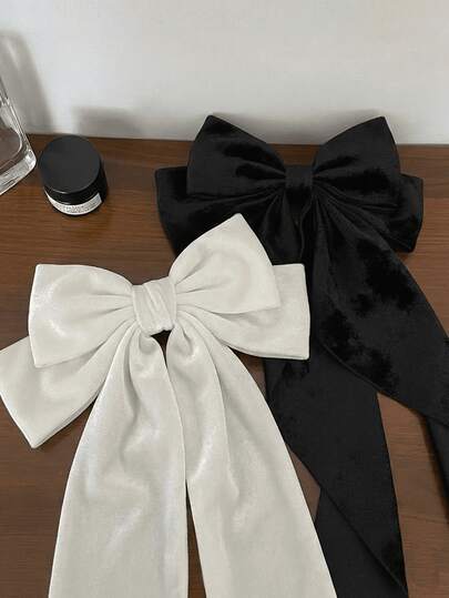 2ชิ้น กิ๊บติดผมโบว์กำมะหยี่สีดำขนาดใหญ่, กิ๊บติดผมโบว์สีขาว, กิ๊บติดผมโบว์ย้อนยุค, โบว์น่ารัก, เหมาะสำหรับใส่ในชีวิตประจำวัน, ของขวัญวันหยุด, ปาร์ตี้, คริสต์มาส, วันวาเลนไทน์, วันขอบคุณพระเจ้า และอื่นๆ, กิ๊บหนีบผม, กิ๊บติดผม, กิ๊บติดผม, เครื่องประดับศีรษะ, เครื่องประดับผมสำหรับผู้หญิง