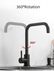 1PC Stainless Steel Kitchen Faucet 360 Rotate Flexbible Kitchen Tap Faucet Deck Mount Cold Hot Water Sink Mixer Kitchen Basin Wash Basin Stand Basin Mixed Kitchen Hot And Cold(Chrome, Black,Gold,Selectable) - Multicolor - View 11