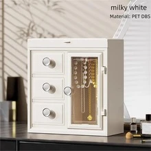 High Quality 3-Drawer Jewelry Storage Box Cabinet With Multiple Compartments, Suitable For Necklaces, Earrings, Rings - Jewelry Storage And Organizing Boxes, Necklace Display Boxes, Jewelry Boxes - Simple - View 1