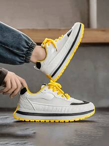 Retro Outdoor Sports Shoes With Comfortable Breathable Memory System, Molded PU Cushioning Base, Inheriting Classic Design Aesthetics - 黃色 - 查看 8