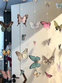 108pcs/Set Colorful 3D PVC Butterfly Decorative Stickers, Suitable For Packaging, Decoration, Selfie, Live Streaming Background, DIY Jewelry Hanging Decor. Wall Decor For Bedroom, Living Room, Home, Dining Room, Hotel, Wedding, Holiday Gifts, Birthday, Graduation, Personal Stickers, School Decor, Dorm Decor, Home Decor, Room Decor, School Supplies - Multicolor - View 6
