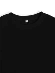 Camiseta de cuello redondo con estampado de labios de leopardo para mujer - Manga corta casual, ajuste relajado, esencial para verano y primavera, negro con diseño audaz de leopardo,perfecta para ropa casual, camiseta con estampado de leopardo - Negro - Ver 4