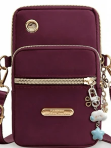Women's Fashion Multi-Zipper Phone Bag With Metal Decor Wristlet Crossbody Arm Bag Handheld Wallet Purse For Women Wallet Purse Wallet Small Wallet Bags Ladies Sling Sling Bag Women Mini Wallet Purses For Woman Wallet For Ladies - Multicolor - View 4