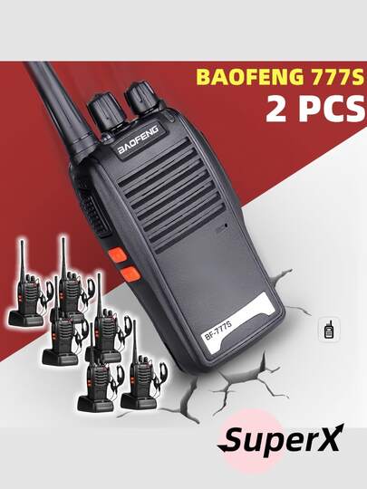 kit 2 rádios comunicador Alcance 12 Km 16 Canais BF 777S Profissional recarregável rádio segurança