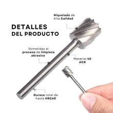 Vmingo 20 pzs Fresa Madera Rotativa Carburo Mototool Juego Acero Hss. - Plateado - Ver 4