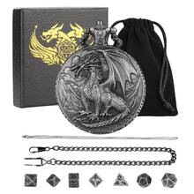 3pcs Dragon Pattern Metal Mini Polyhedral Dice Set With Watch Box - Perfect For (D&D) Tabletop RPG, (MTG), Personalized Christmas Gift For Boyfriend, Creative Gifts For Men, Teens - Multicolor - View 22