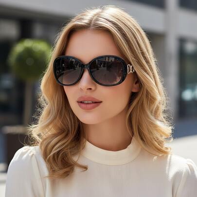 แว่นกันแดดขับรถเปลี่ยนสีสำหรับผู้หญิงที่มีเลนส์โพลาไรซ์, กรอบคลาสสิกขนาดใหญ่สำหรับการป้องกันแสงแดดและรังสียูวี, ลดแสงสะท้อนและความเมื่อยล้าของดวงตา