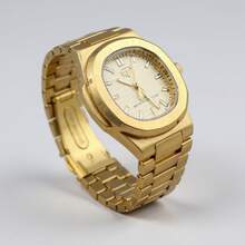 DHP Men's Dress Watch - Assorted Colors, Waterproof. - Gold White 4 - View 2