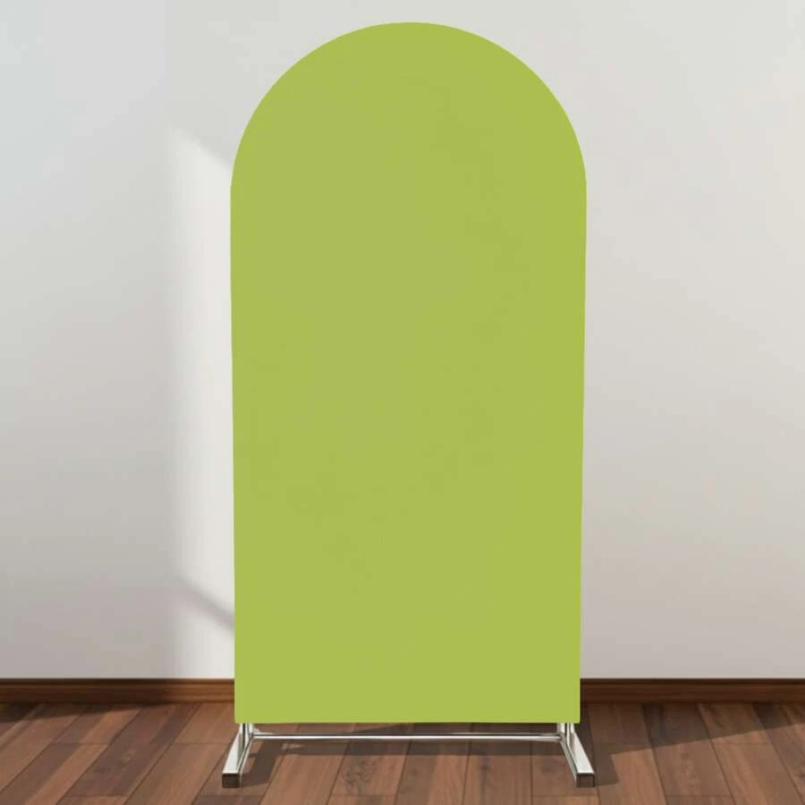 Uma Capa Para Painel Romano Picolé Tecido Em Malha Gel Cor Única Decoração Festa Evento 2,0m X 1,0m - Verde Oliva - Visão 1