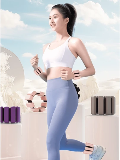 2pcs Adjustable Wrist/Ankle Weights, Unisex, Suitable For Home Fitness, Walking, Running, Travel, Pilates, Yoga, Sports, Barbell And Strength Training. Fitness Equipment, Weight, Fitness Bracelet/Ankle Weight, Training Weight, Weight Loss, Weight Loss Products