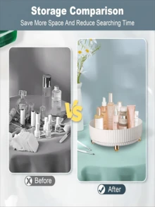 Organizador De Maquillaje De Carrusel 360 ° Cosméticos - Blanco - Ver 6