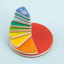 Magnetic Fraction Tile Board - Interactive Circle Math Counting Game For Teens, STEM Learning Aid And Exploration Tool - Multicolor - View 3